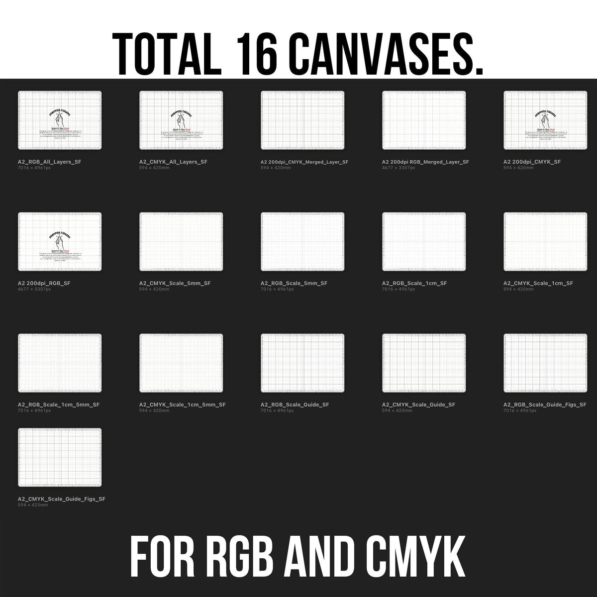 Canvas.left Ruler A2 Procreate Ruler Grid Canvas + 24 Brush Set (For CM ...